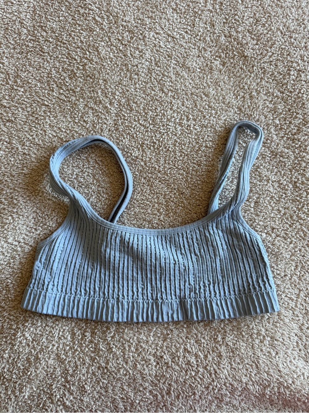 Urban Outfitters Ribbed Light Blue Bralette